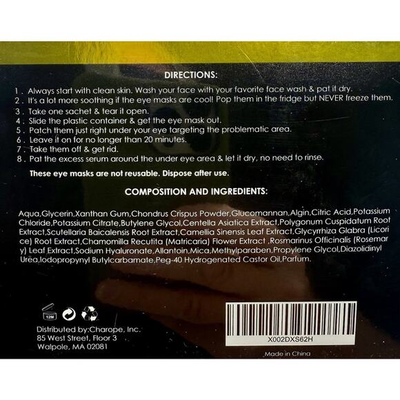 Dermora 24K Gold Eye Mask 60 Pairs 2 x 30 Puffy Eyes Dark Circles NEW In Box - Picture 3 of 4